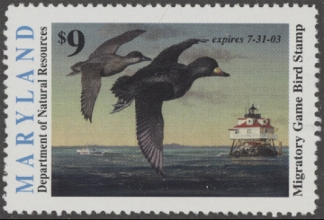 Scan of 2002 Maryland Duck Stamp MNH VF