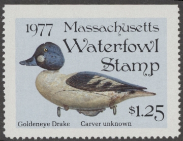 Scan of 1977 Massachusetts Duck Stamp MNH VF