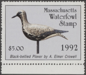 Scan of 1992 Massachusetts Duck Stamp MNH VF