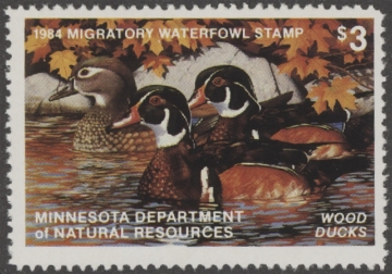 Scan of 1984 Minnesota Duck Stamp MNH VF