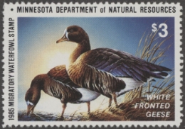 Scan of 1985 Minnesota Duck Stamp MNH VF