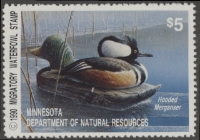 Scan of 1990 Minnesota Duck Stamp MNH VF