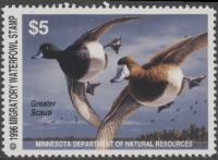 Scan of 1996 Minnesota Duck Stamp MNH VF