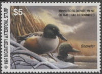Scan of 1997 Minnesota Duck Stamp MNH VF