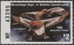 Scan of 1979 Mississippi Duck Stamp MNH VF