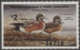 Scan of 1986 Mississippi Duck Stamp MNH VF