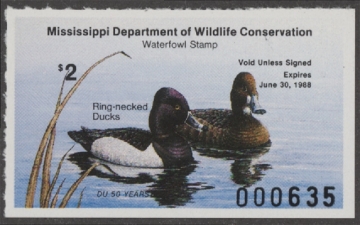 Scan of 1987 Mississippi Duck Stamp MNH VF