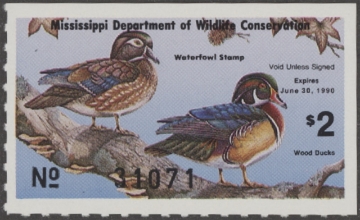 Scan of 1989 Mississippi Duck Stamp MNH VF