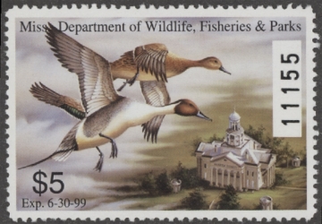 Scan of 1998 Mississippi Duck Stamp MNH VF