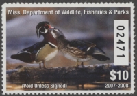 Scan of 2006 Mississippi Duck Stamp MNH VF