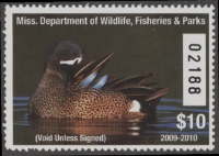 Scan of 2009 Mississippi Duck Stamp MNH VF