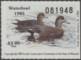 Scan of 1985 Missouri Duck Stamp MNH VF