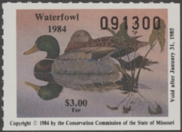 Scan of 1984 Missouri Duck Stamp MNH VF