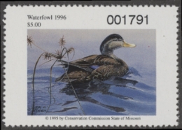 Scan of 1996 Missouri Duck Stamp MNH VF