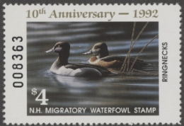 Scan of 1992 New Hampshire Duck Stamp MNH VF