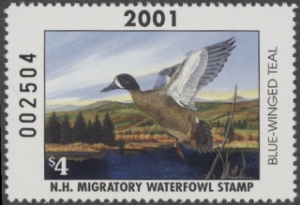Scan of 2001 New Hampshire Duck Stamp MNH VF