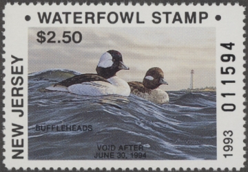 Scan of 1993 New Jersey Duck Stamp MNH VF