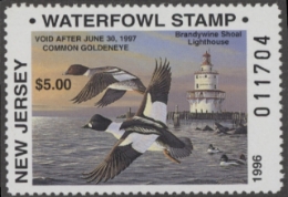 Scan of 1996 New Jersey Duck Stamp MNH VF