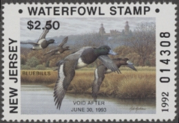 Scan of 1992 New Jersey Duck Stamp MNH VF