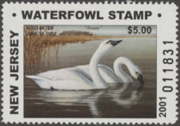 Scan of 2001 New Jersey Duck Stamp MNH VF