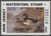 Scan of 1992 New Jersey Duck Stamp MNH VF