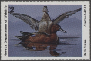 Scan of 1980 Nevada Duck Stamp MNH VF