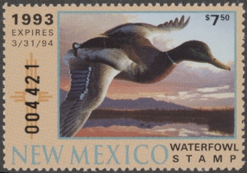 Scan of 1993 New Mexico Duck Stamp MNH VF