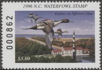 Scan of 1996 North Carolina Duck Stamp MNH VF