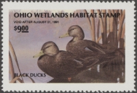 Scan of 1990 Ohio Duck Stamp MNH VF
