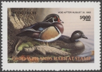 Scan of 1992 Ohio Duck Stamp MNH VF
