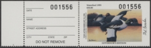 Scan of 1995 Missouri Duck Stamp Governor's Edition MNH VF