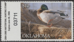 Scan of 2004 Oklahoma Duck Stamp MNH VF