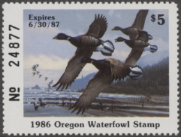 Scan of 1986 Oregon Duck Stamp MNH VF