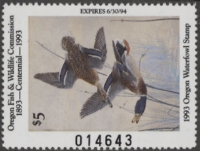 Scan of 1993 Oregon Duck Stamp MNH VF