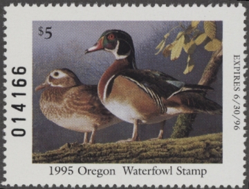 Picture of 1995 Oregon Duck Stamp MNH VF