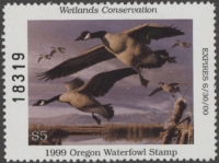 Scan of 1999 Oregon Duck Stamp MNH VF