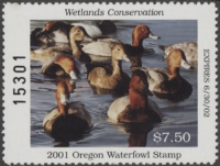 Scan of 2001 Oregon Duck Stamp MNH VF