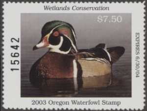 Scan of 2003 Oregon Duck Stamp MNH VF