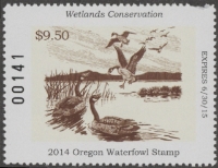Scan of 2014 Oregon Duck Stamp MNH VF