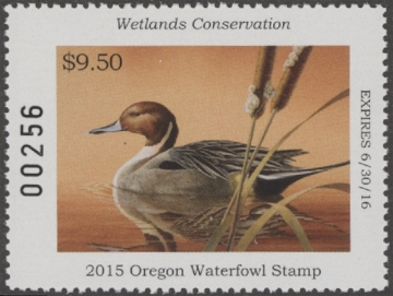 Scan of 2015 Oregon Duck Stamp MNH VF