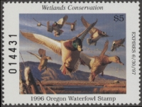 Scan of 1996 Oregon Duck Stamp MNH VF