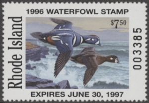 Scan of 1996 Rhode Island Duck Stamp MNH VF