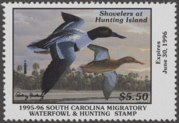 Scan of 1995 South Carolina Duck Stamp MNH VF