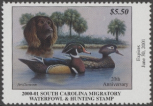 Scan of 2000 South Carolina Duck Stamp MNH VF