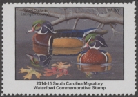 Scan of 2014 South Carolina Duck Stamp MNH VF