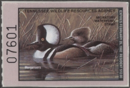 Scan of 1991Tennessee Duck Stamp MNH VF