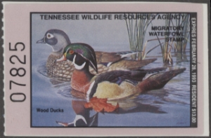 Scan of 1992Tennessee Duck Stamp MNH VF