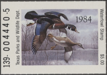 Scan of 1984 Texas Duck Stamp MNH VF