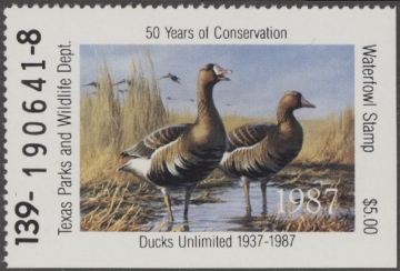 Scan of 1987 Texas Duck Stamp MNH VF