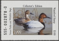 Scan of 1999 Texas Duck Stamp MNH VF